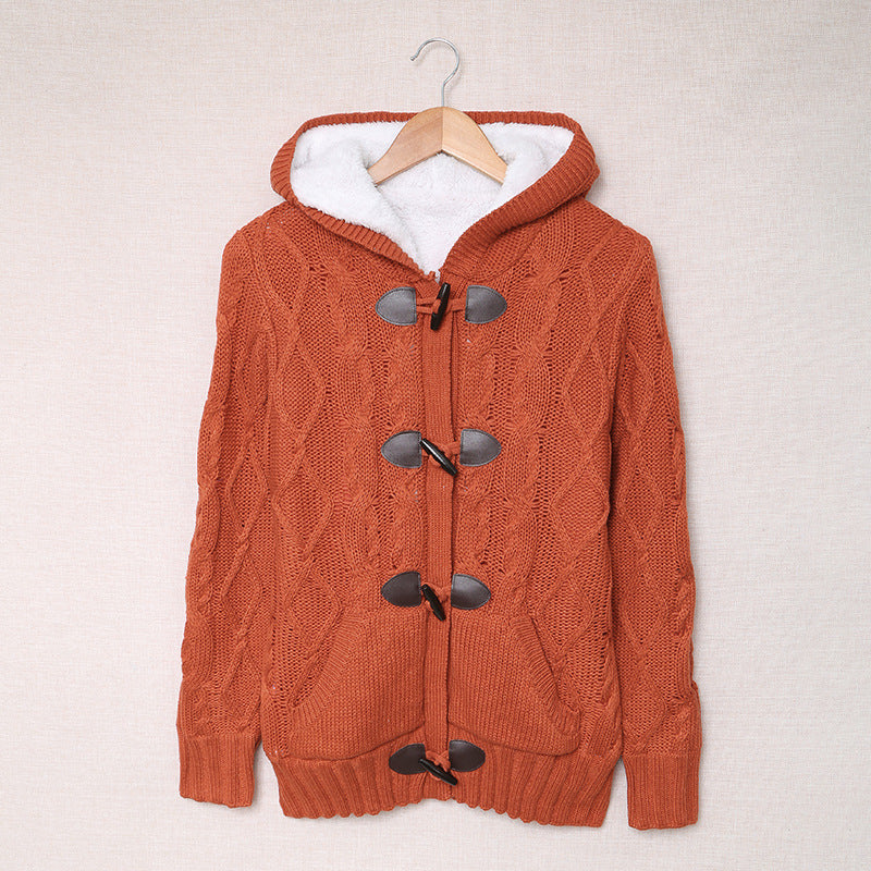 Damen Strickjacke Hochkragen Bequem Knöpfe Norvielle