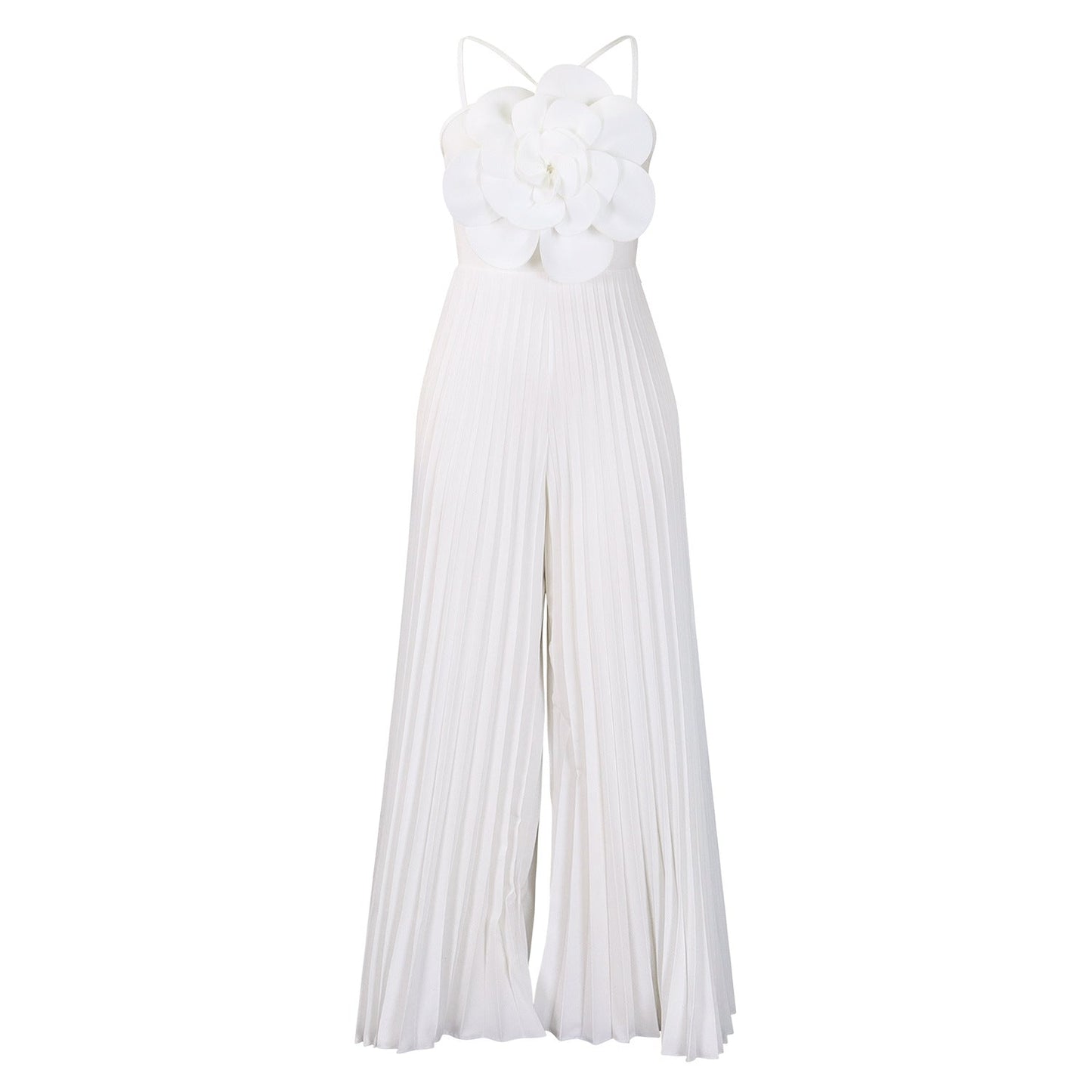 Damen Jumpsuit Plissee-Design Blumenmuster
