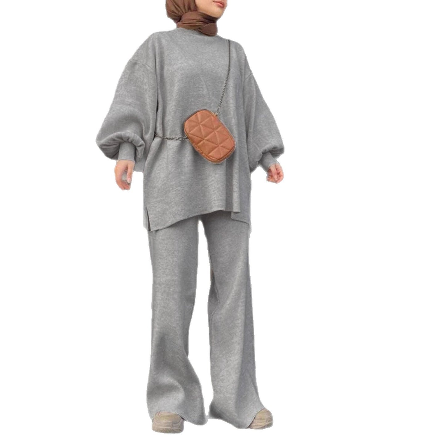 Damen Kombination Weites Oberteil Bequeme Hosen Norvielle