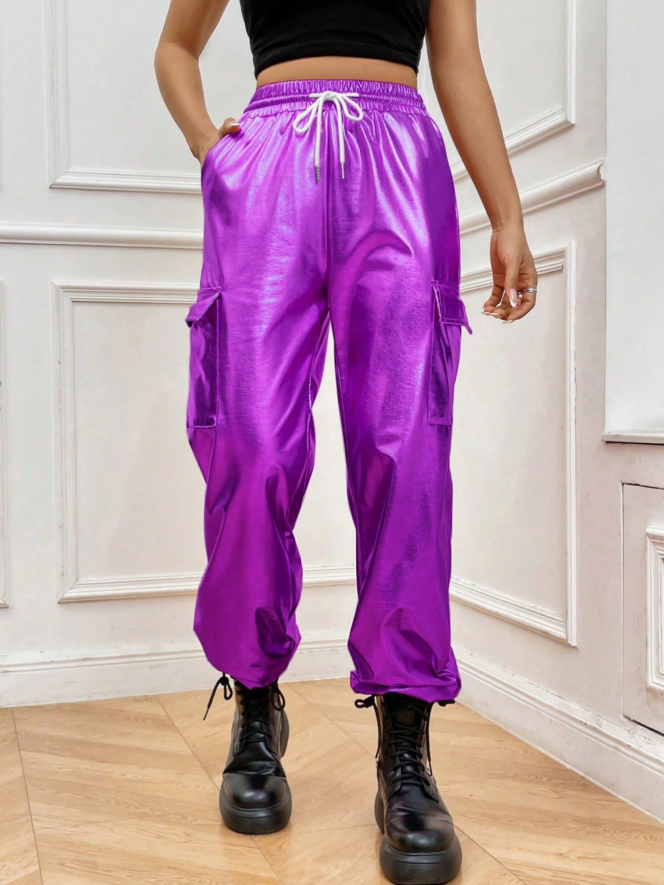 Damen Sportlhose Glänzend Norvielle