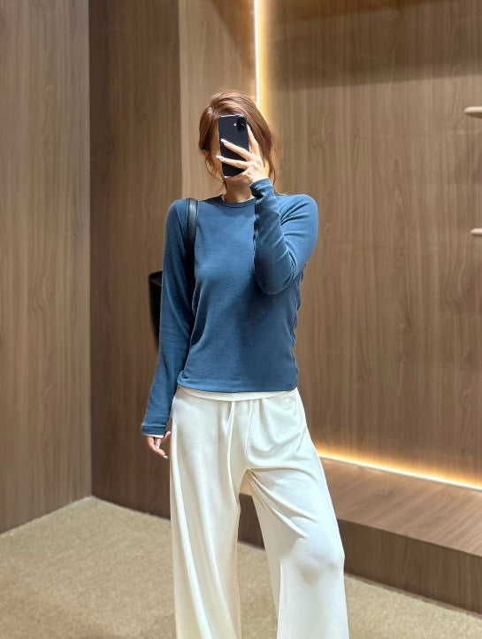 Damen Langarmshirt Norvielle Leicht Baumwolle