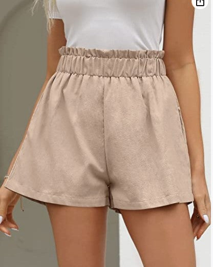 Damen Shorts Elastischer Bund Seitentaschen Norvielle