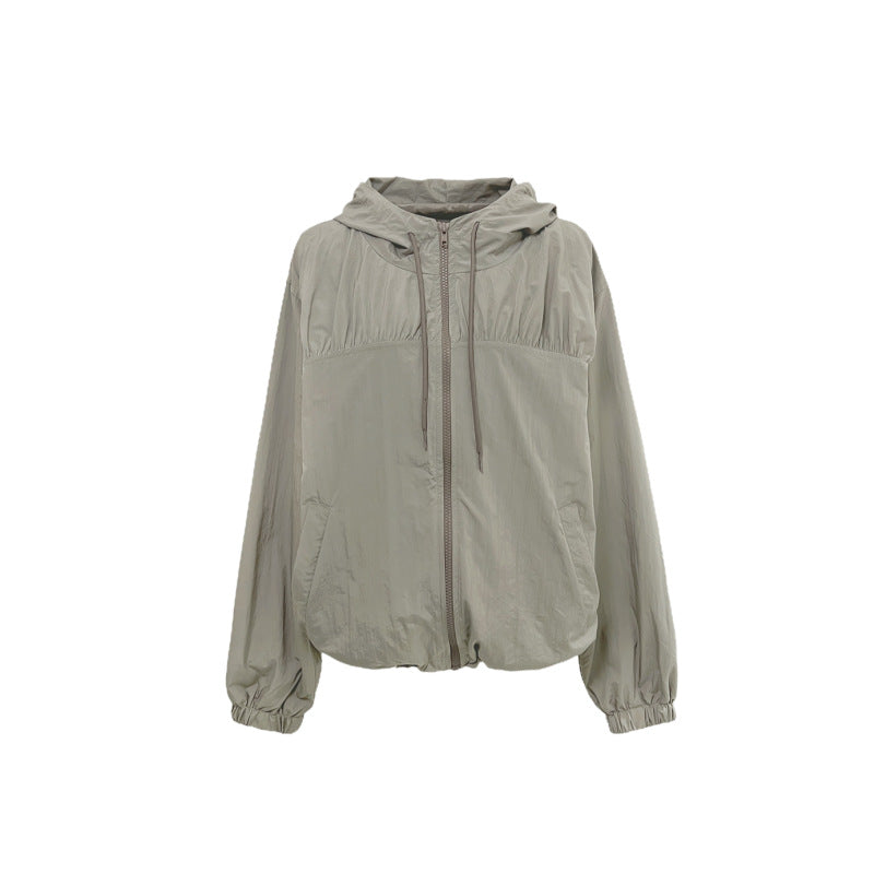 Damen Athletische Übergangsjacke Verstellbarer Kordelzug Norvielle