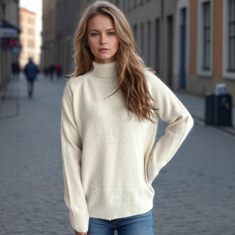 Damen Rollkragenpullover Weich Norvielle