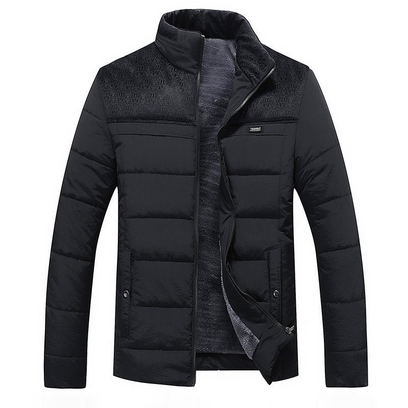 Norvielle Damen Gequiltete Jacke Plüschfutter Stehkragen