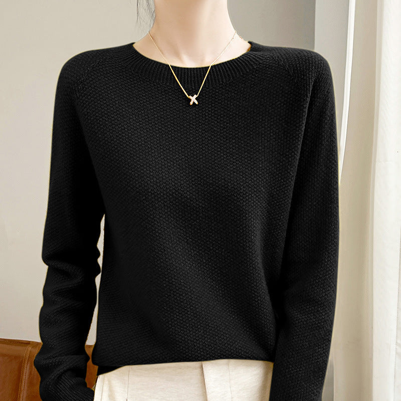 Damen Feinstrickpullover Locker Passform Rundhalsausschnitt Norvielle