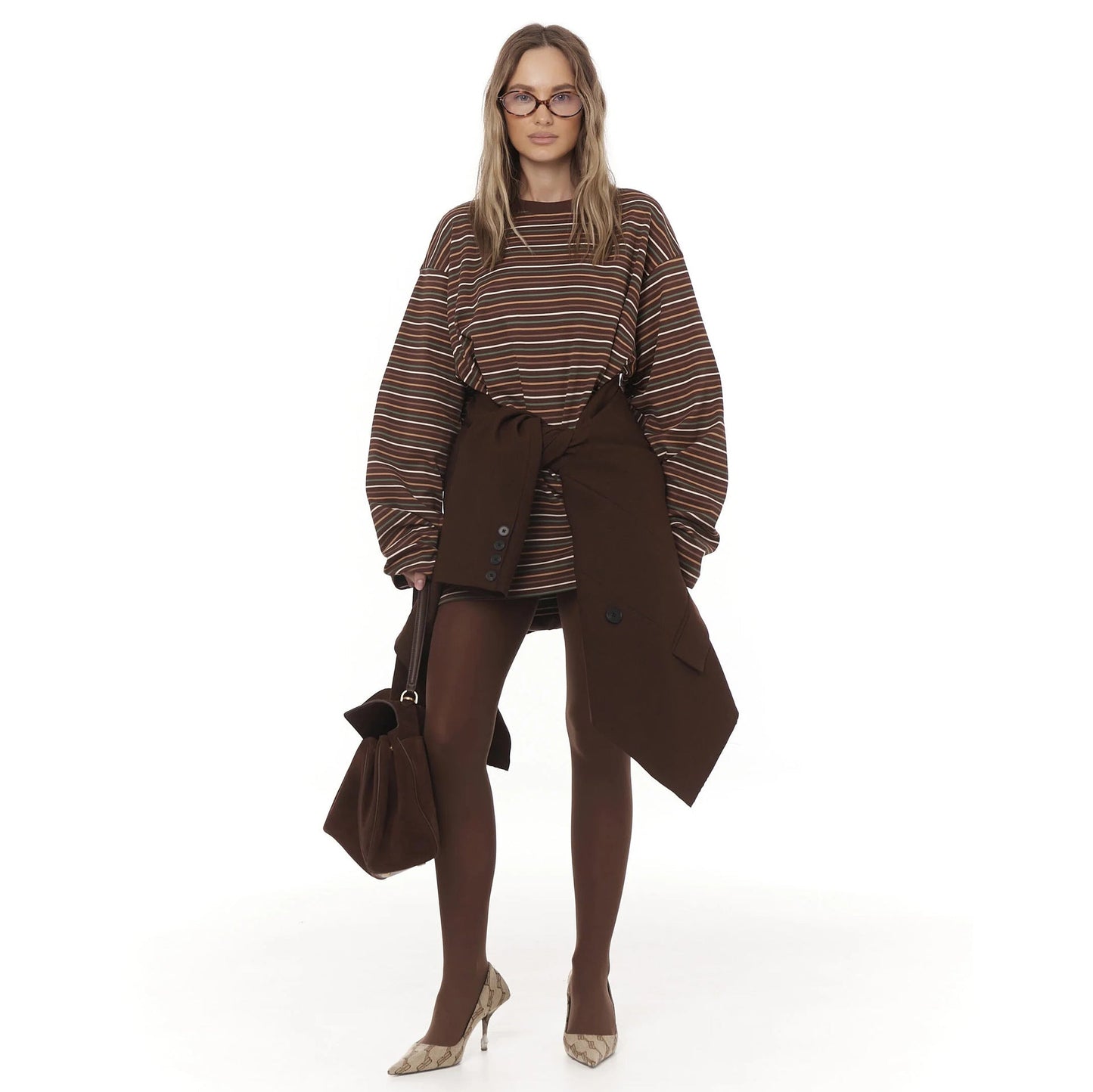 Damen Oversize T-Shirt Baumwolle Weiß