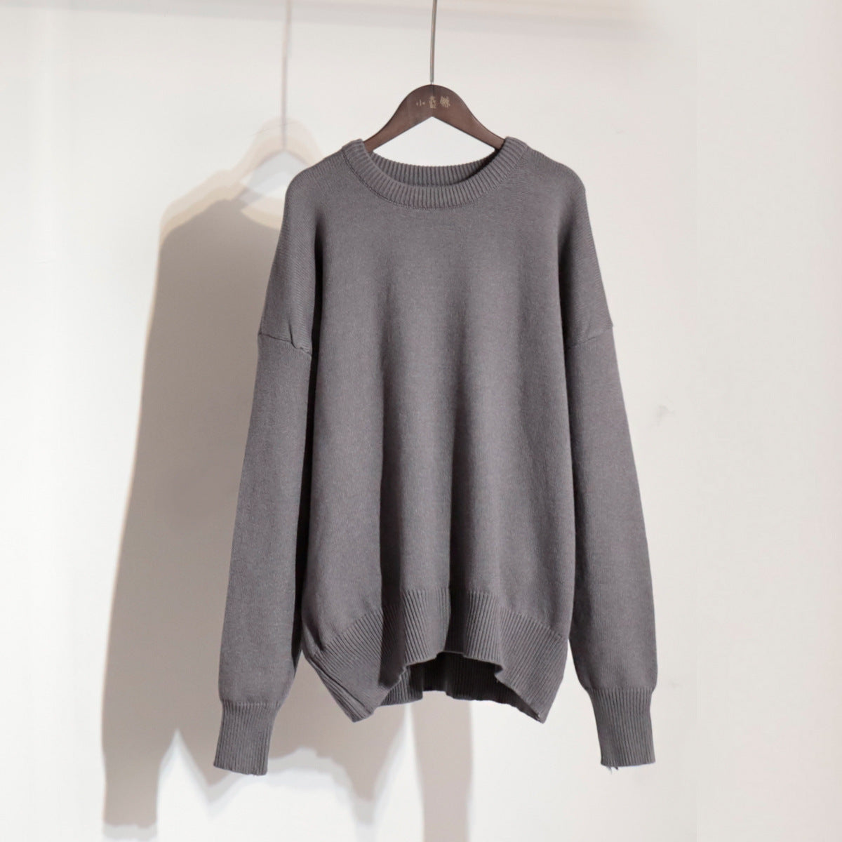 Damen Oversized Pullover Strukturiertes Strickmuster Beige
