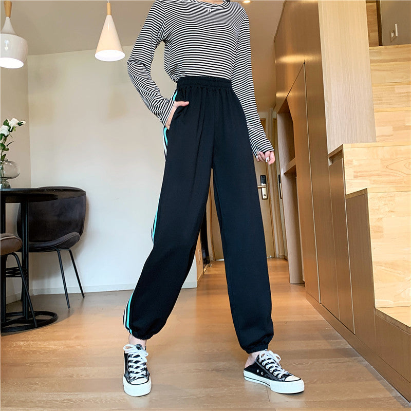 Damen Jogginghose Sportlich Mit Seiteneinsätzen Norvielle