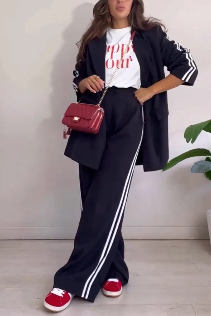 Damen Blazer-Set Sportlich Weit Norvielle