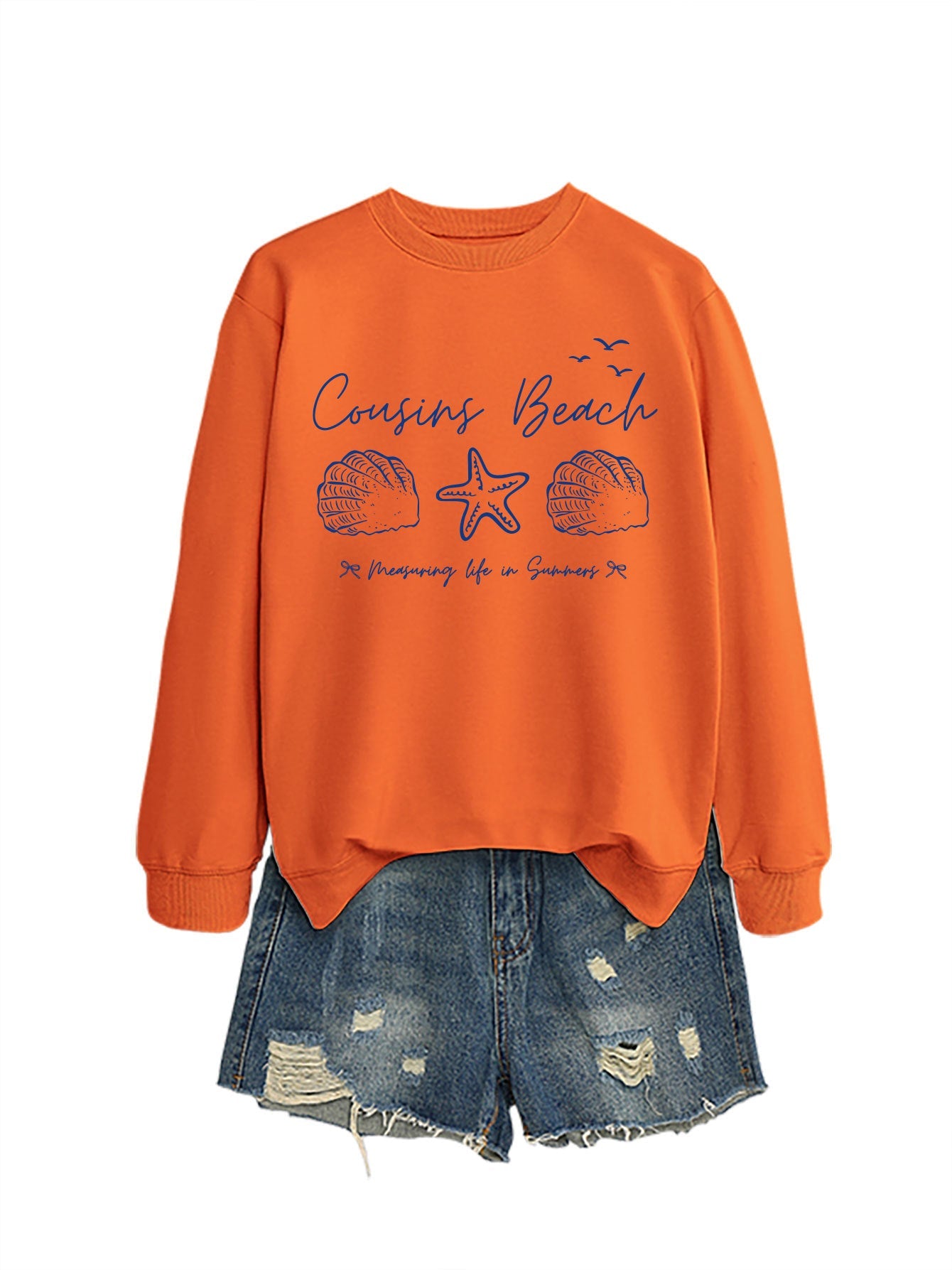 Damen Sweatshirt Maritimes Motiv Bequemer Schnitt Norvielle