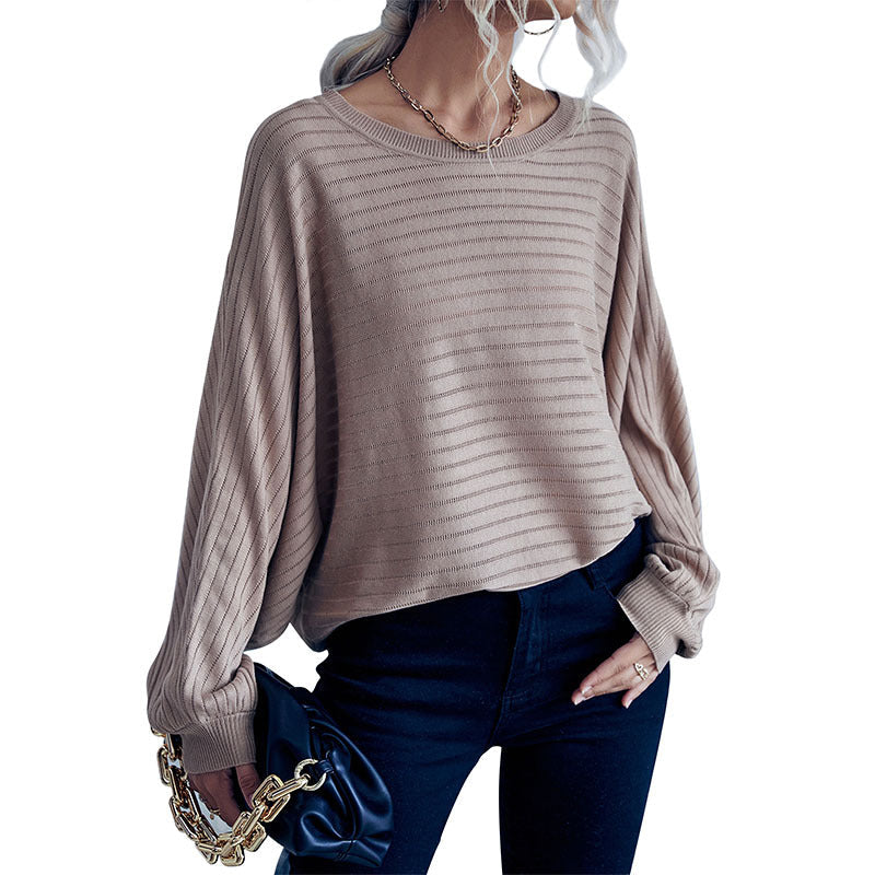 Damen Strickpullover Lässig Weitem Schnitt Norvielle