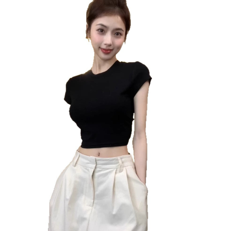 Damen Crop- Figurbetont Elastisch
