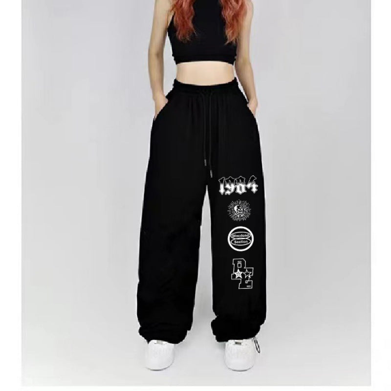 Damen Freizeithose Weite Passform Grafikdetails