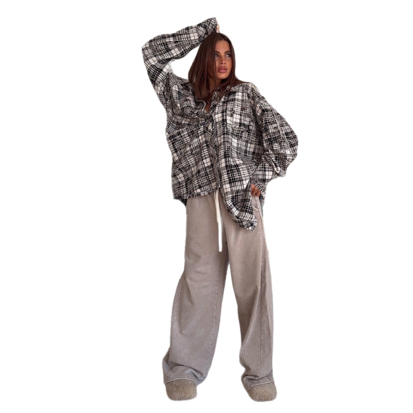 Damen Overshirtjacke mit Fransen Norvielle
