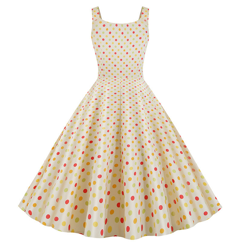 Damen Swingkleid Klassisches Polka-Dots-Muster Norvielle