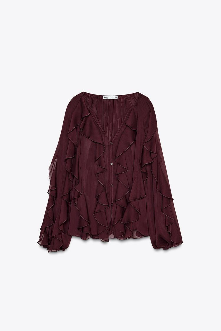 Damen Blusenoberteil Drapiert Bluse Norvielle