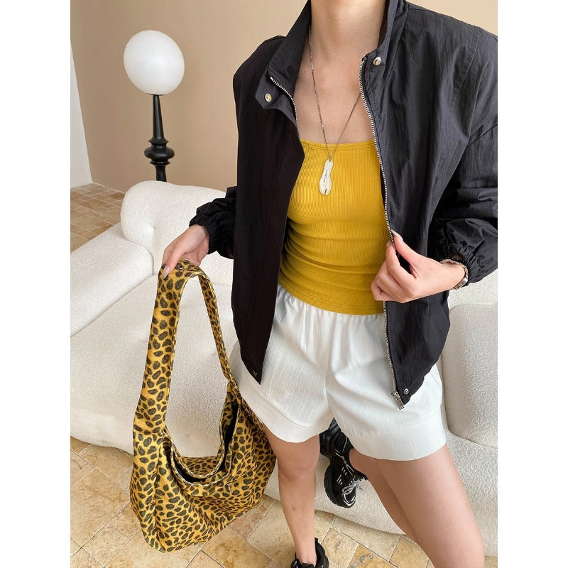 Damen Utility-Jacke Hohler Kragen Praktische Taschen Norvielle