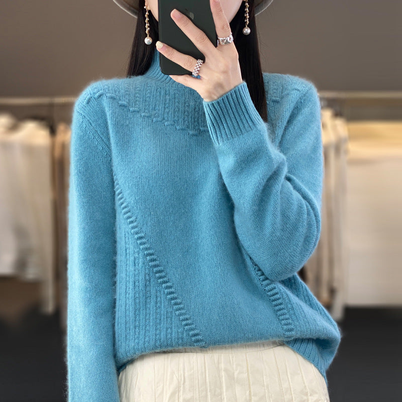Damen Strickpullover Asymmetrisch Norvielle