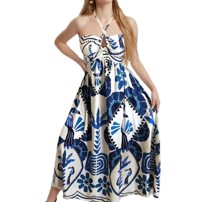 Damen Maxikleid Verspielt Muster Norvielle