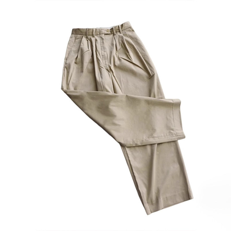 Damen Weite Stoffhose Hochgeschnitten Norvielle
