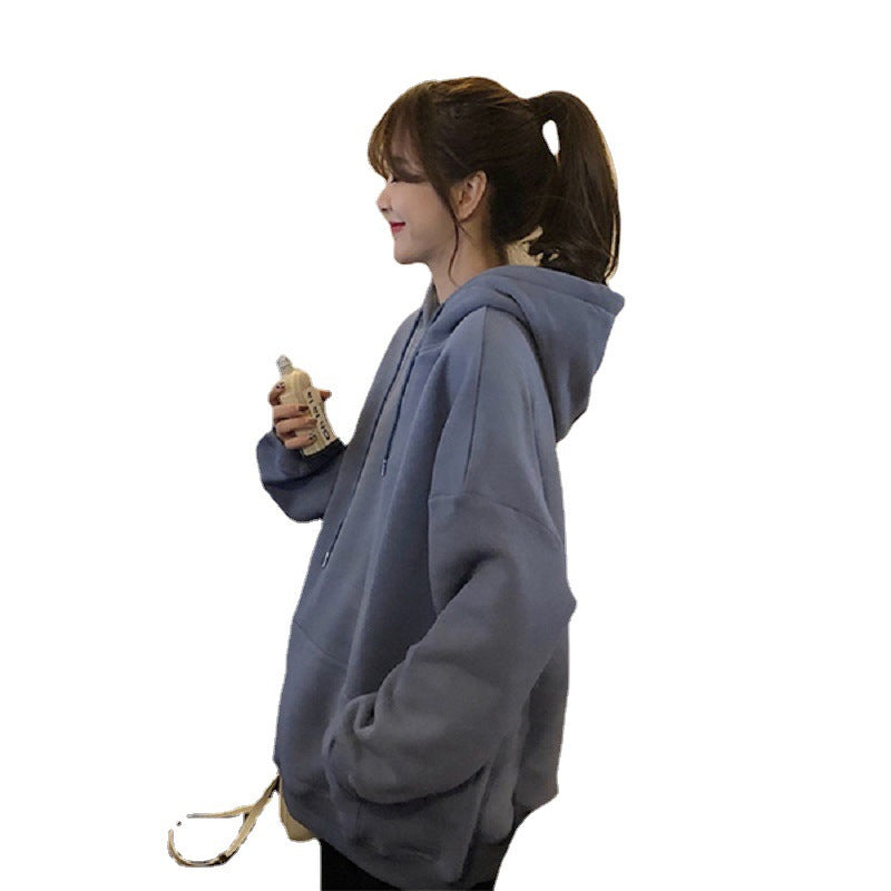 Damen Oversized-Hoodie Kuschelig Hochkragen Kängurutaschen Norvielle