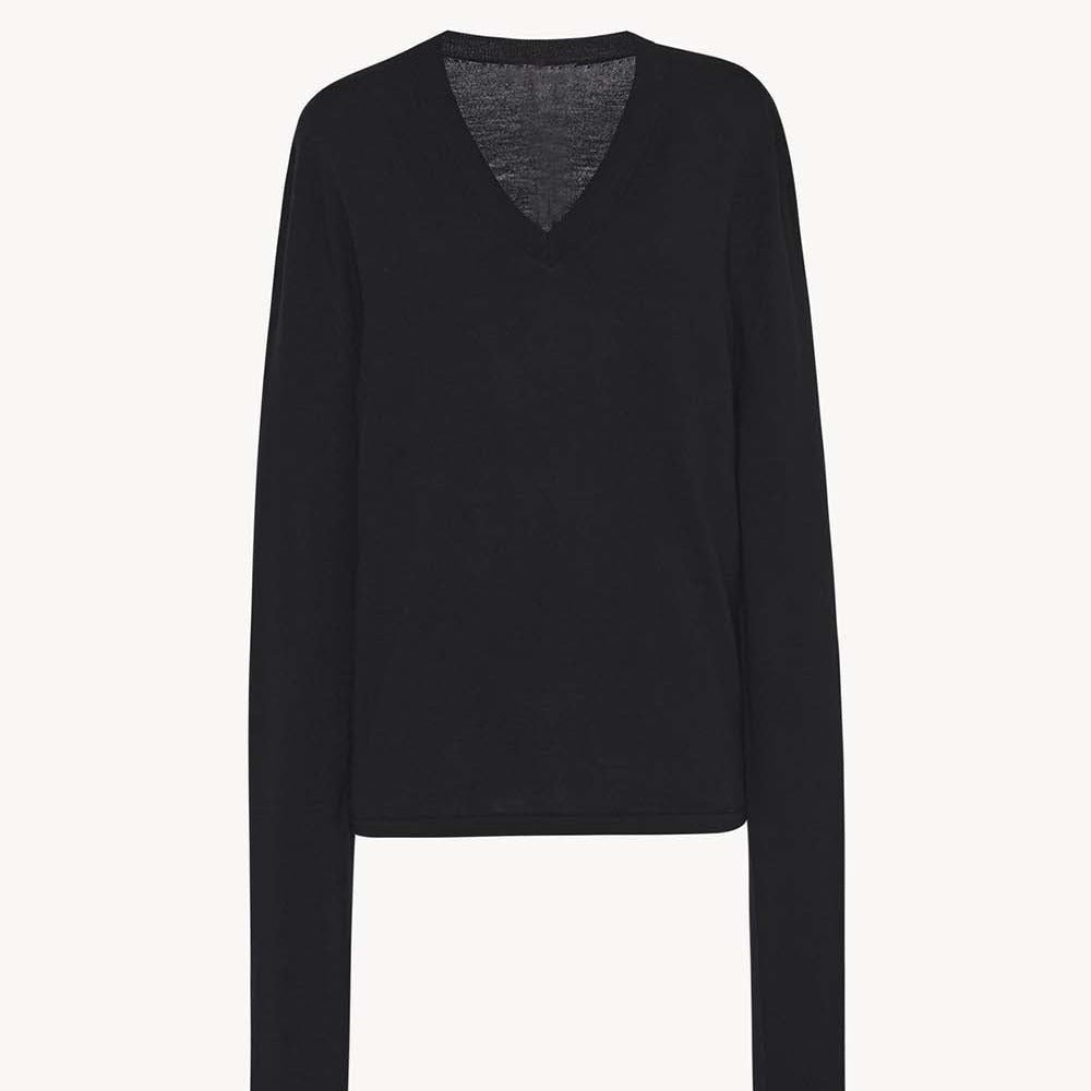 Damen Strickpullover V-Ausschnitt Länge Lang Ärmel Norvielle