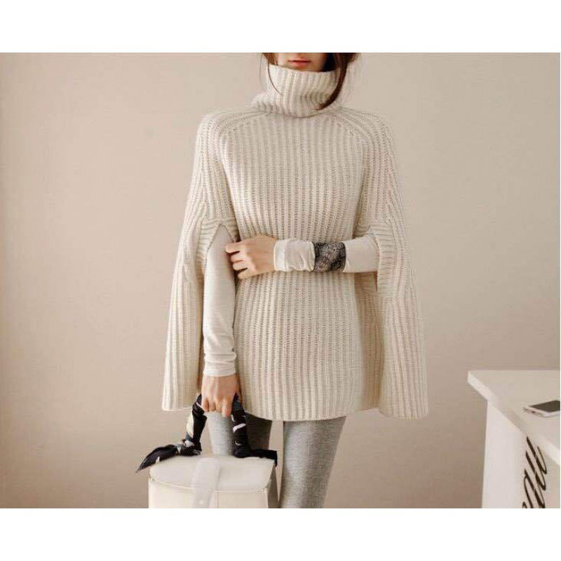 Damen Pullover Rollkragen Gürtel Norvielle