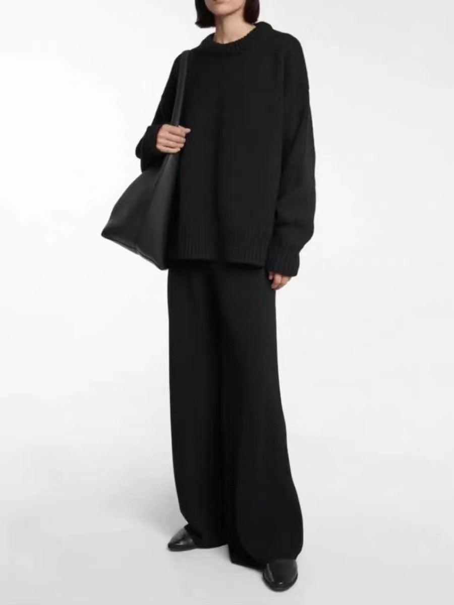 Damen Weite Stoffhose Elastischer Bund Norvielle