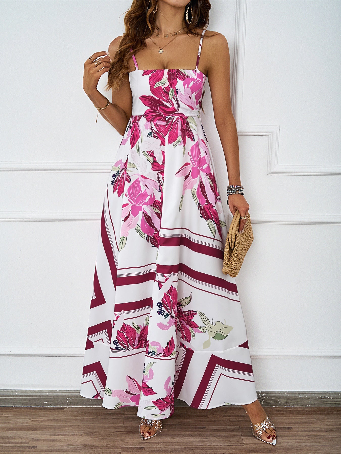 Damen Maxikleid Grafisches Muster Norvielle