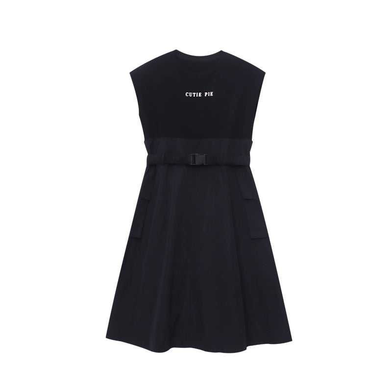 Damen Kleid mit Gürtel und Taschen Norvielle