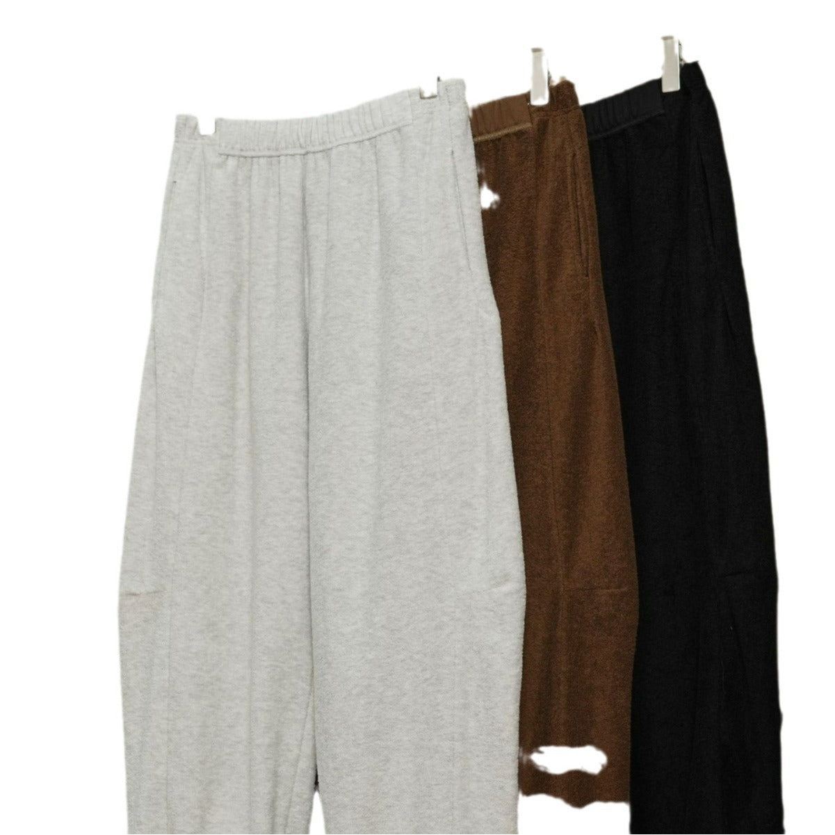 Damen Freizeithose Elastischer Bund Lockerer Schnitt Beige