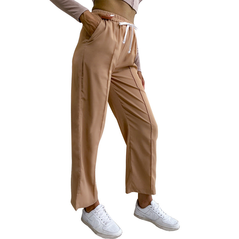 Damen Sport Hose Elastisch Hoch Tailliert Norvielle