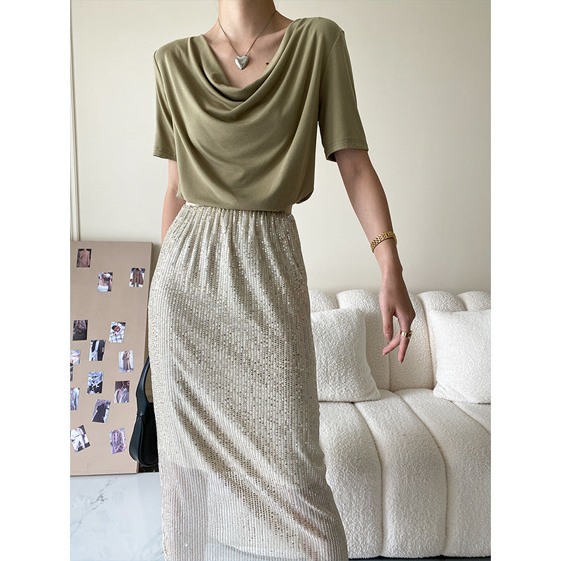 Damen Maxikleid Elegantes Floralmuster Kleid
