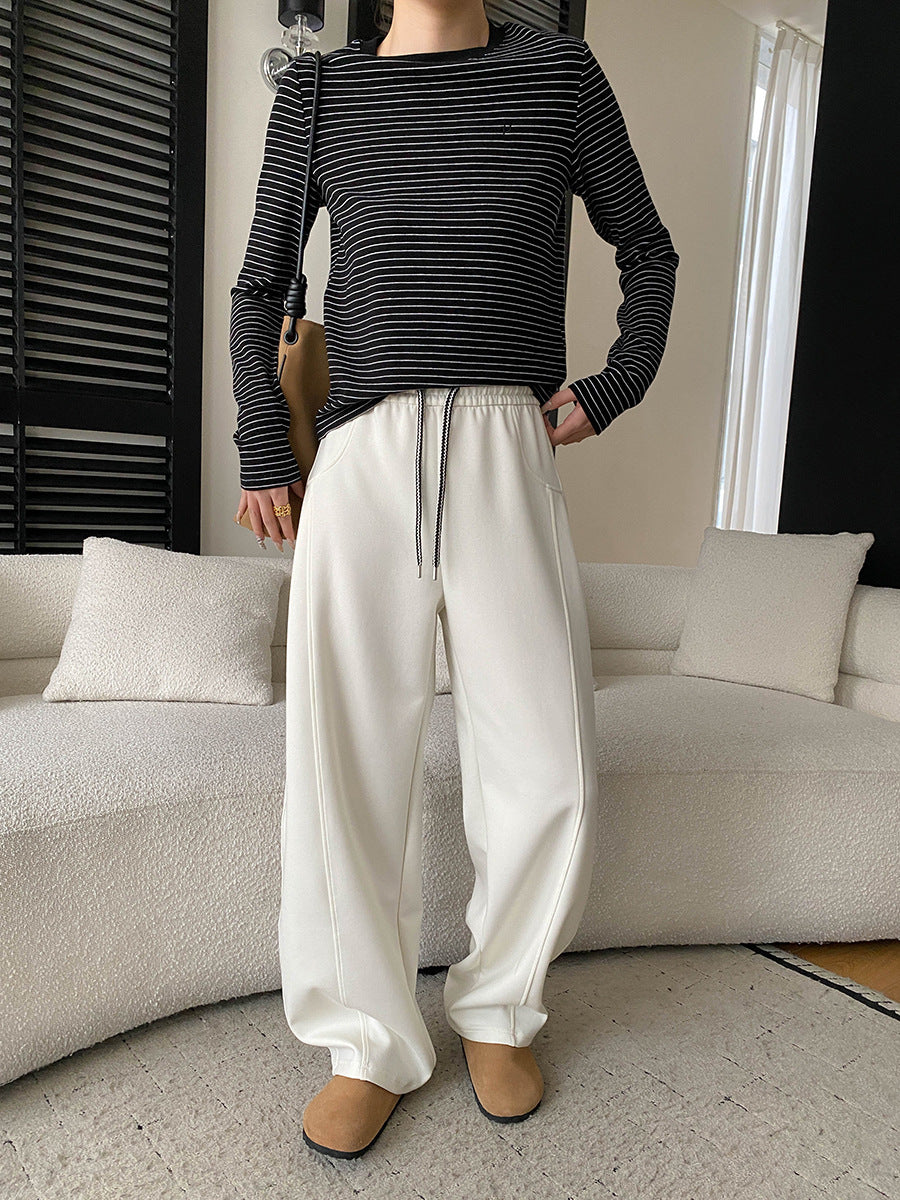 Damen Sweatpants Hochwandig Weit Bein Norvielle