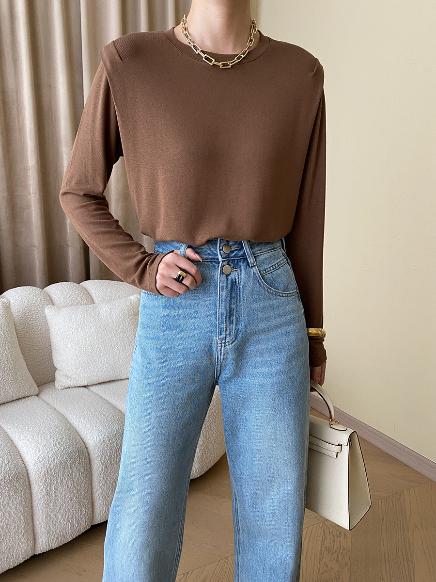 Damen Langarmshirt Feinripp Norvielle