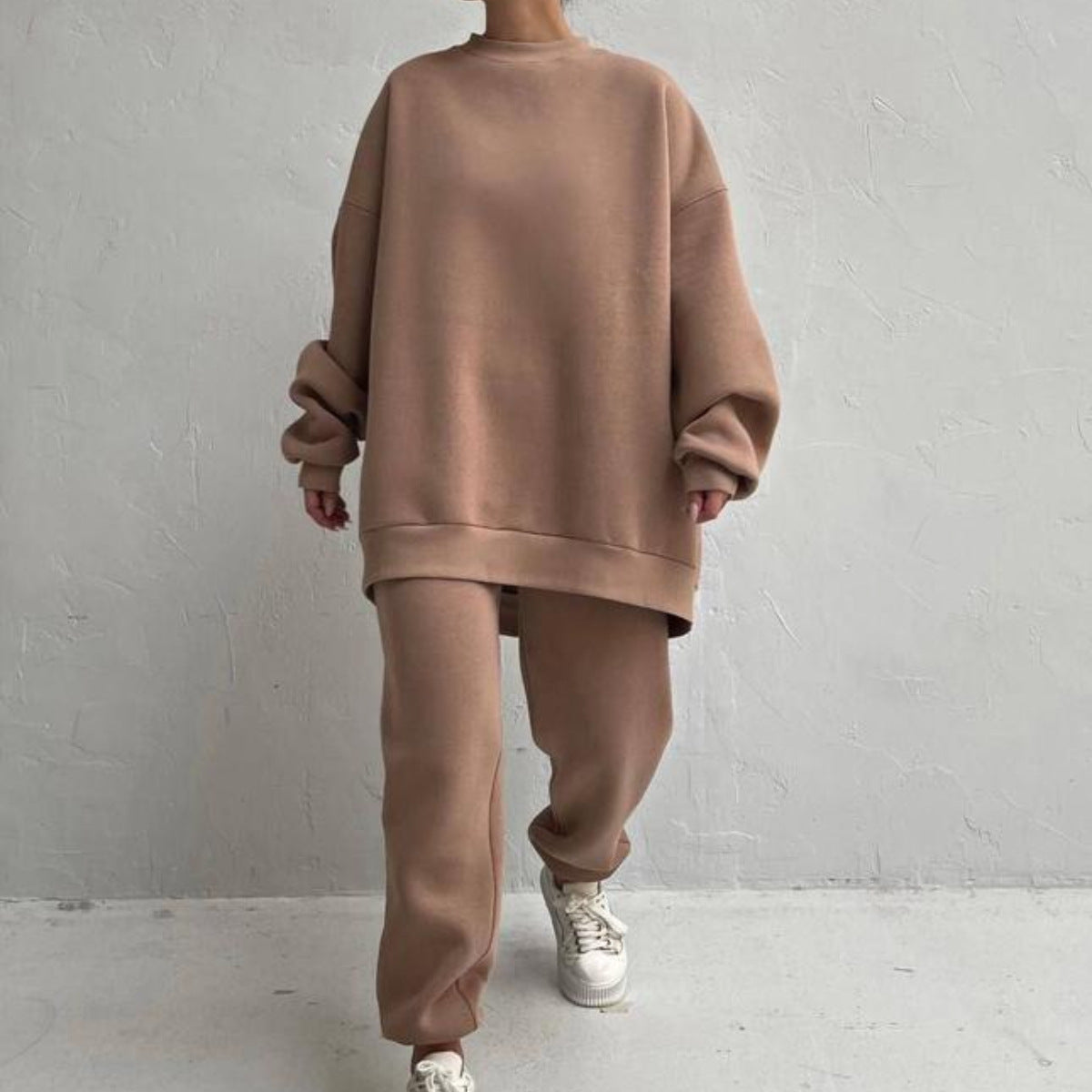 Damen Fleece-Loungewear-Set Weite Passform Norvielle