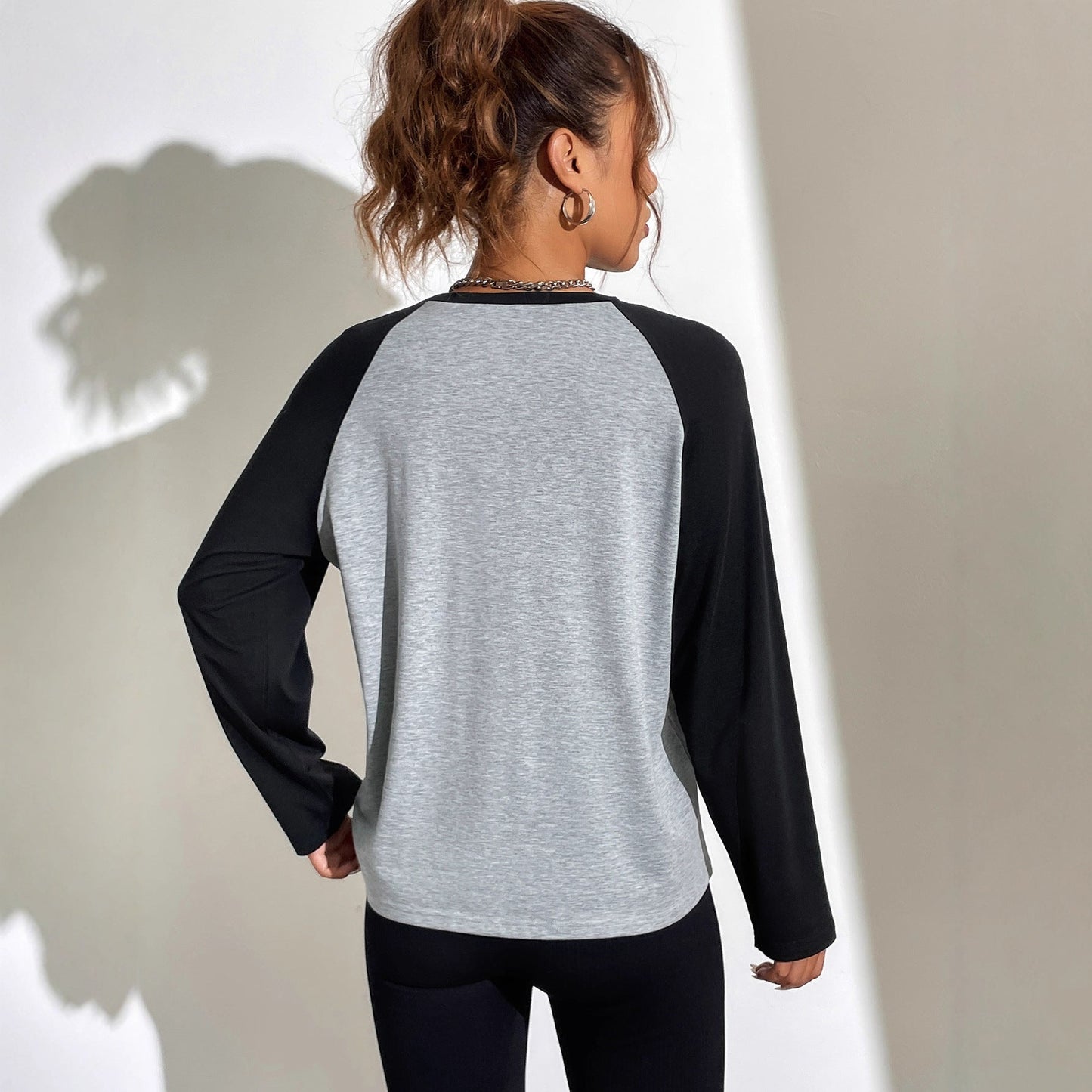 Damen Raglan-Shirt Grafisches Design Norvielle