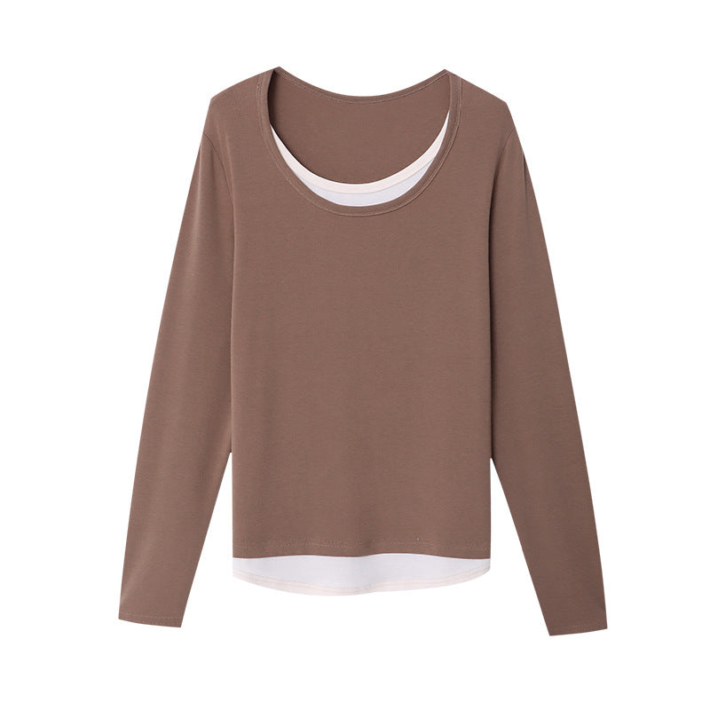 Damen Langarmshirt Weiter Halsausschnitt Norvielle