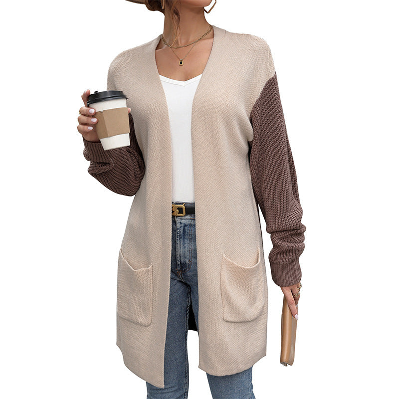 Damen Strickjacke Lässiger Schnitt Mit Taschen Norvielle