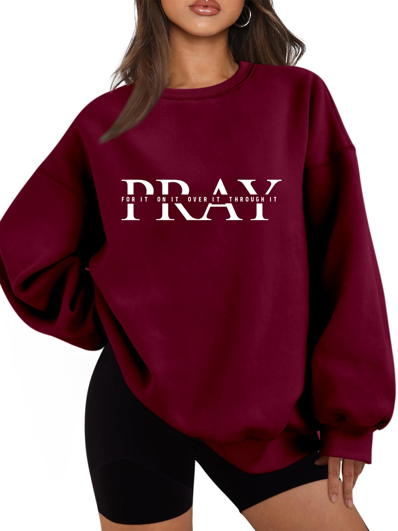 Damen Oversized Sweatshirt mit Aufdruck Norvielle