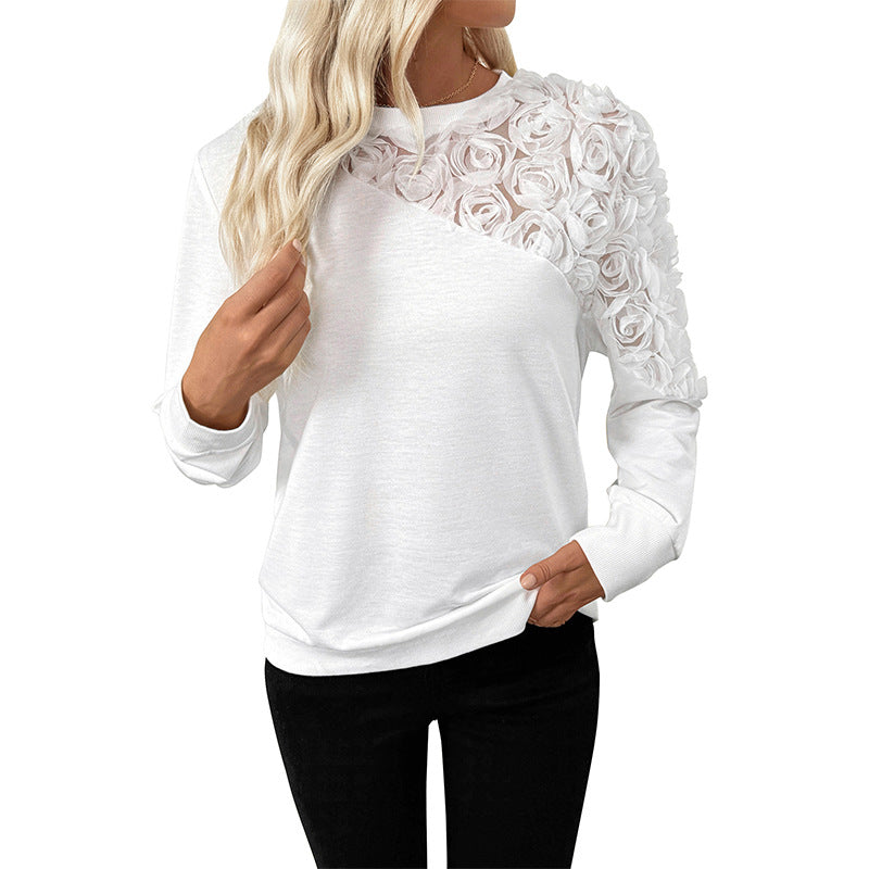 Damen Sweatshirt Blumenmuster Norvielle