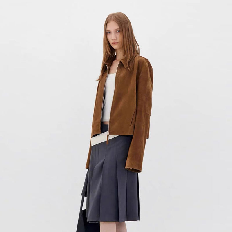 Damen Lederjacke Modern Norvielle