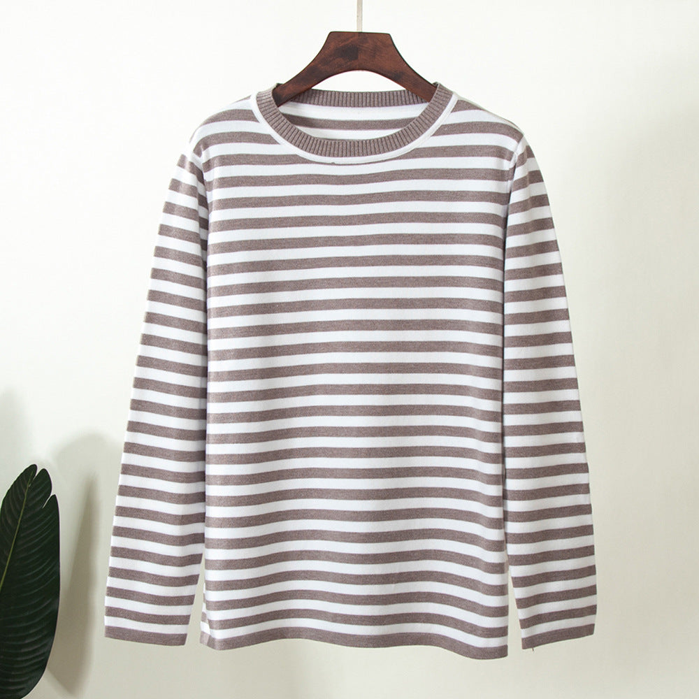 Damen Langarmshirt Geringeltes Muster Norvielle