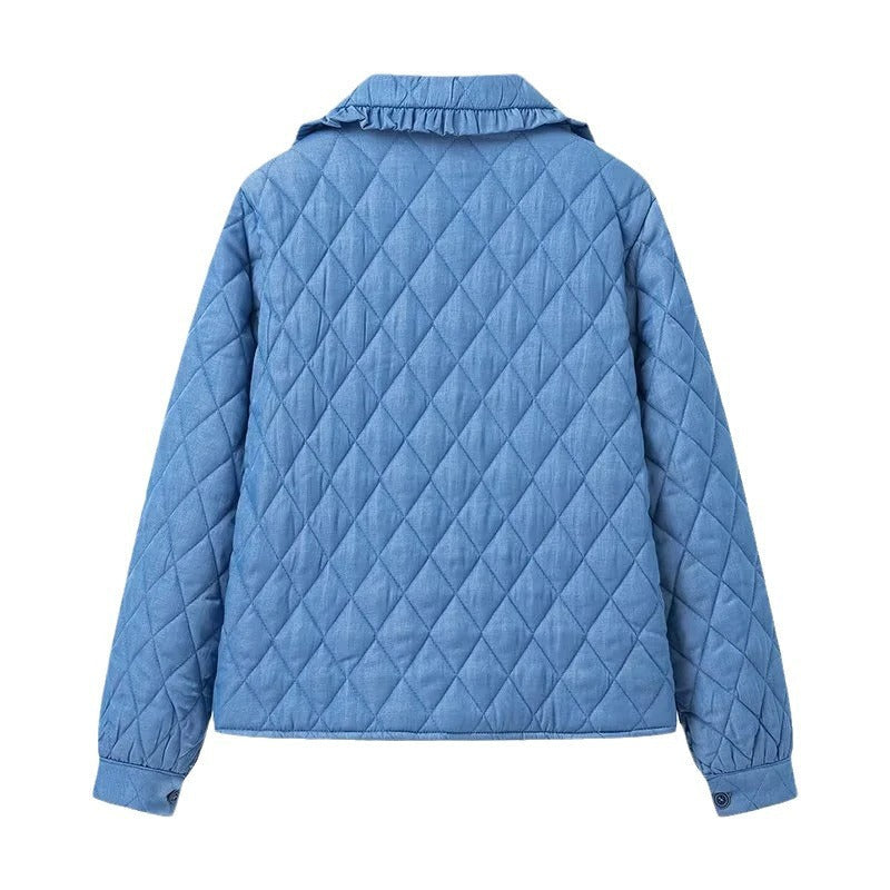 Damen Steppjacke Voluminöser Kragen Praktische Taschen Norvielle