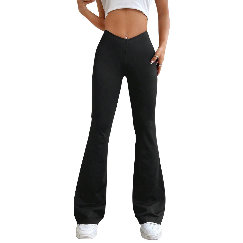 Damen Flare-Hosen Hochtailliert Elastisch Norvielle