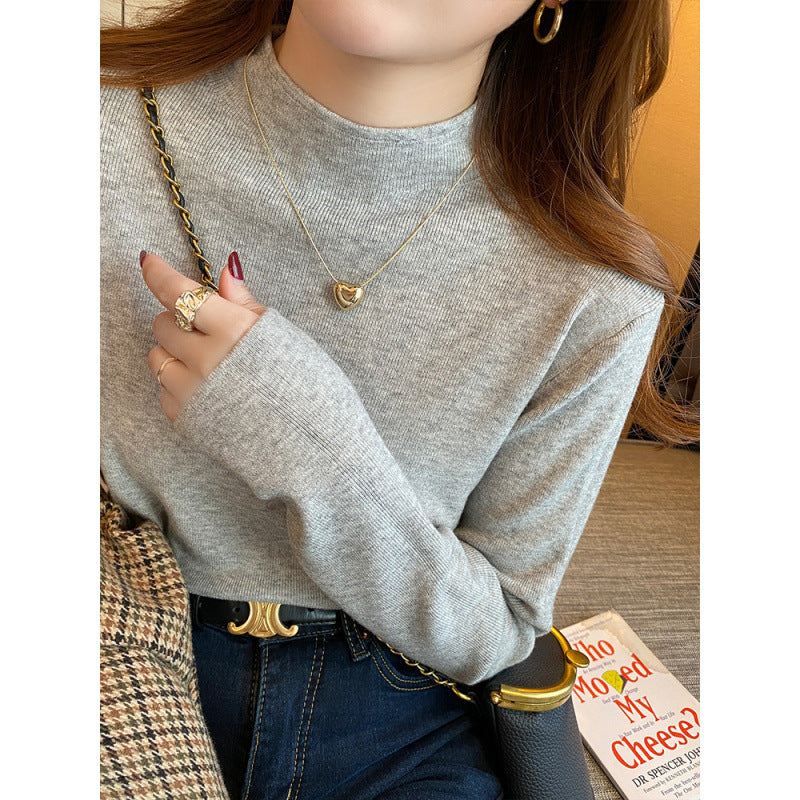 Damen Strickpullover Stehkragen Weich Norvielle