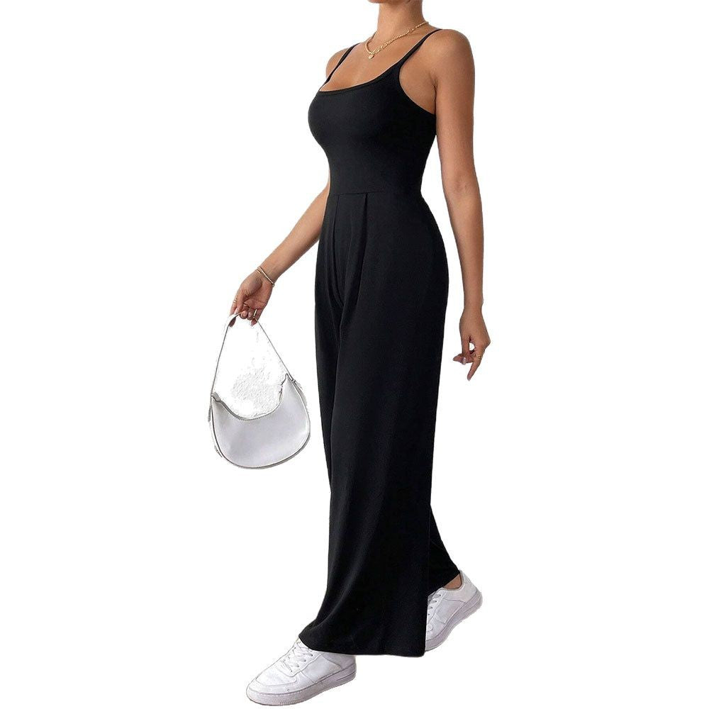 Damen Jumpsuit Schmale Träger Eleganter Schnitt Norvielle