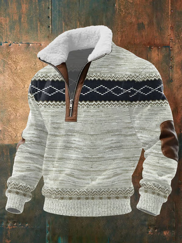 Foster Herren Pullover Fellkragen Zip - Norvielle