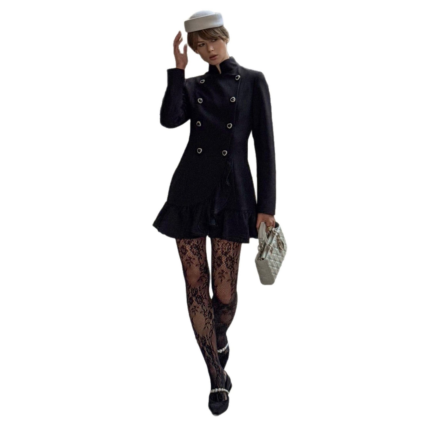 Damen Blazer-Kleid mit Rüschendetails Elegantes Design